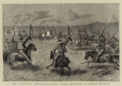 The Transvaal Difficulty, Loyal Boers Receiving a Visitor of Note by Charles Edwin Fripp